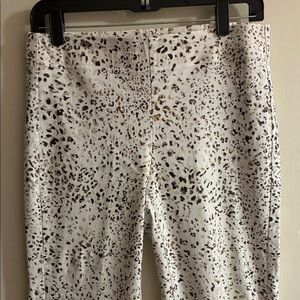 Tribal White and Black Patterned Straight Leg Pants